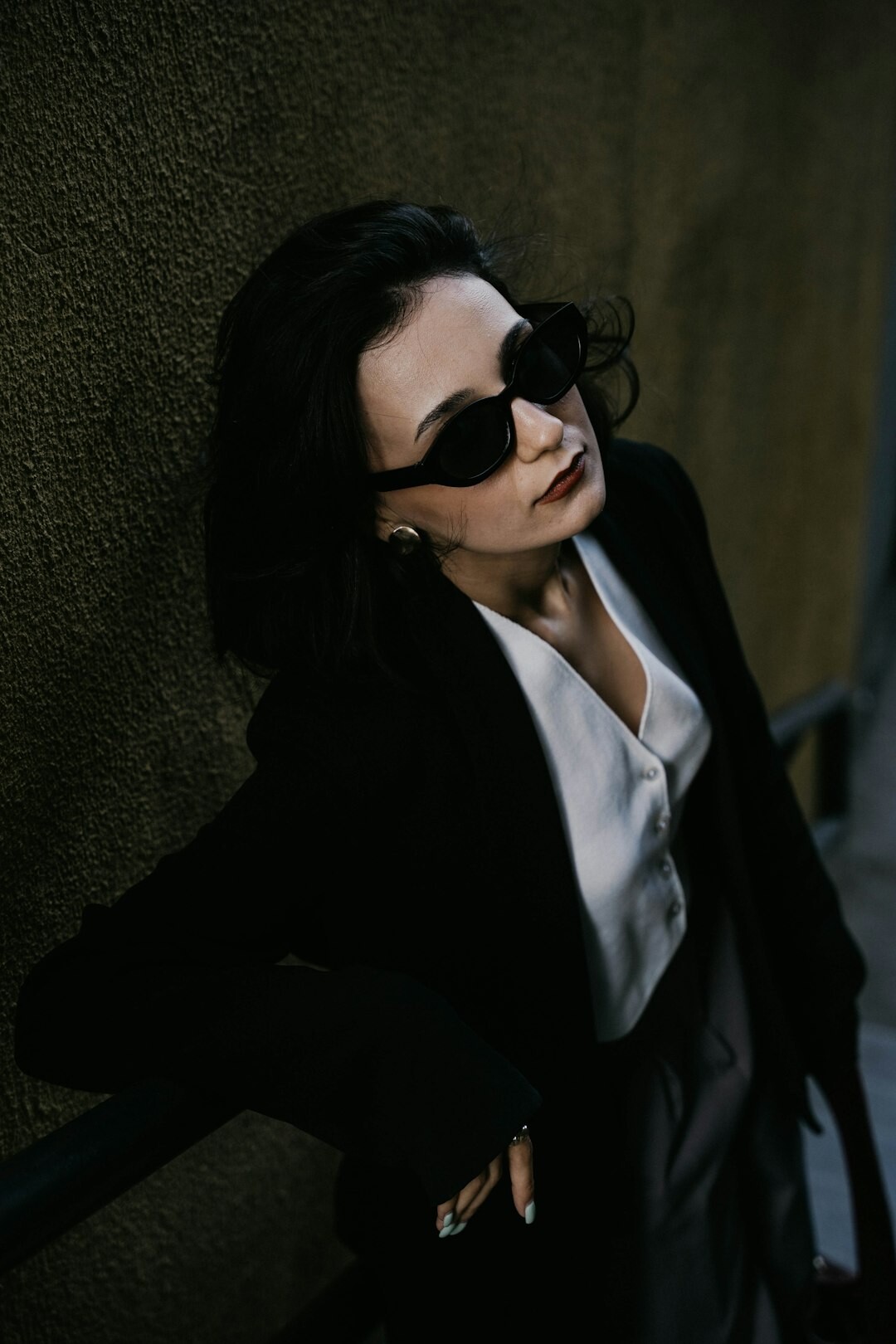 Studio portrait of a European businesswoman in her 40s smiling